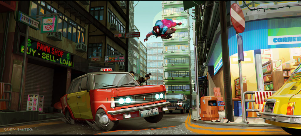 Spider-Man car chase