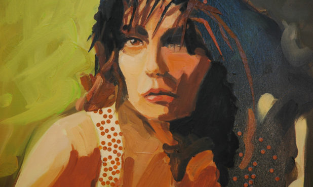 Painting of woman's face