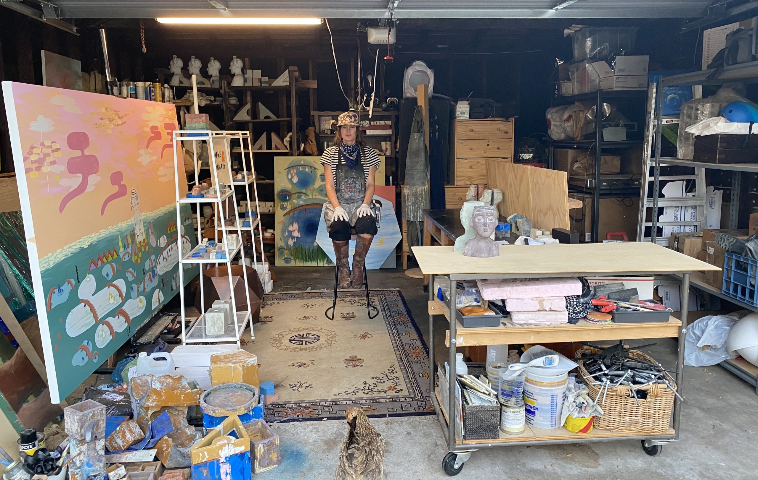Woman in art studio