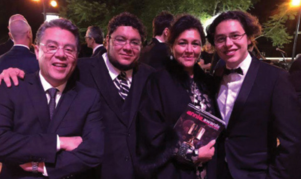 Alonso Ramirez Ramos (right) with his family, David Ramirez Chavez, David Ramirez Ramos, and Angelica Ramos Ramirez.