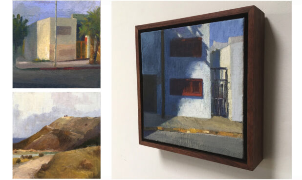 TITLE: MID-CITY VIEWS SIZE: 6" x 6”DESCRIPTION: Oil on canvas  PRICE: $300 each (framed)