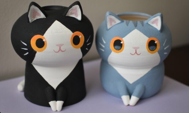 TITLE: Tall Painted Animal Planters SIZE: VariousDESCRIPTION: Ceramic  PRICE: $55-$65
