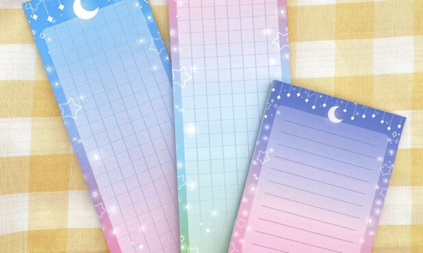TITLE: Star Moon Grid Memo Pad SIZE: Various DESCRIPTION: 50 pages PRICE: $7.99 each